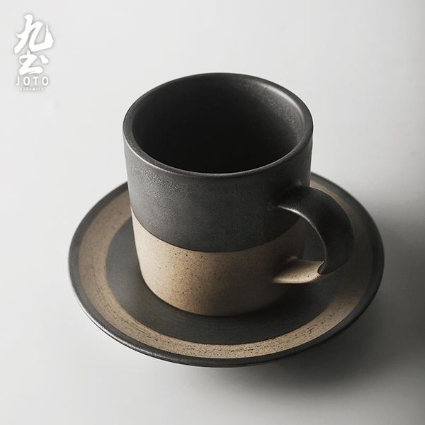 

cups & saucers handmade creative ceramic cup coffee mug japanese handle stoare saucer vintage kaffeebecher home garden ef50cs