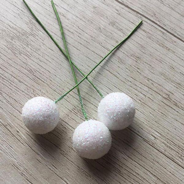 

party decoration 50pcs/lot mini simulation christmas xmas foam fruit berry home 10mm decor red holly fake berries artificial holl g0s2