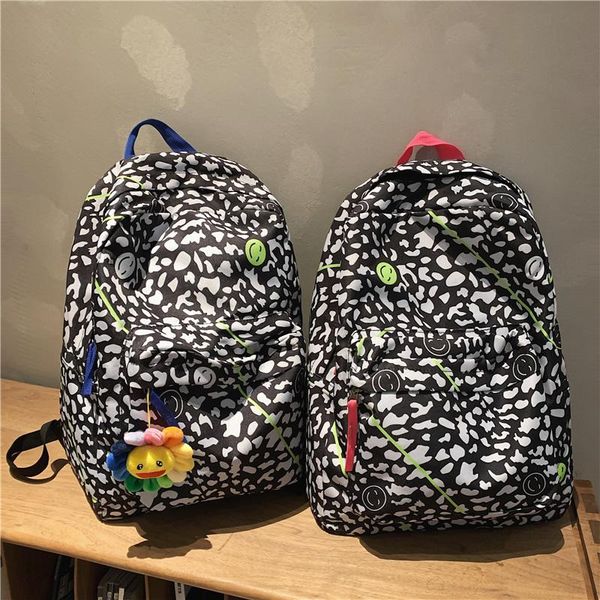 

backpack leopard print school bags book fashion for teenage girls boy travel oxford casual cool lapwomen female