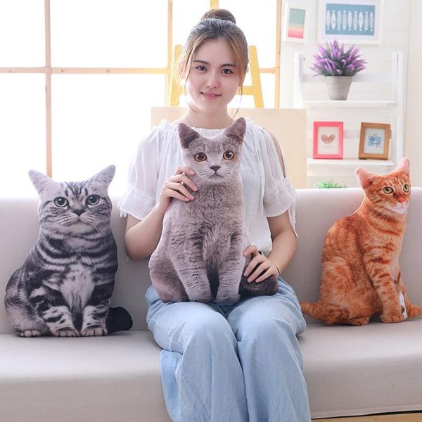 

pillow 50cm simulation plush pet cat pillows soft stuffed animals cushion sofa decor cartoon toys for children kids gift