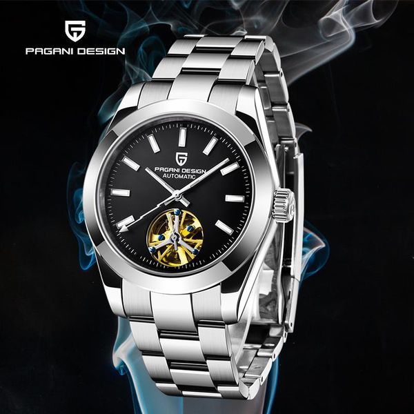 

wristwatches wristwatch pagani design military sports luminous hands men watch luxury automatic mechanical watches for reloj hombre, Slivery;brown