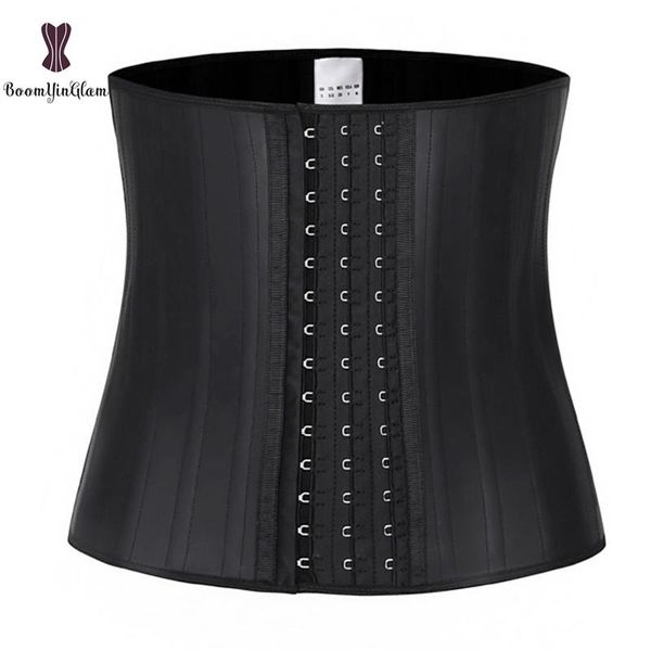 

women's shapers height 11.61" women underbust latex sport girdle 25 steel bones slimming corset workout body shaper waist trainer, Black;white