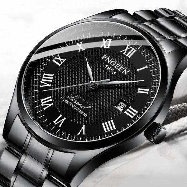

wristwatches classical roma minimalist watches for men brand men's quartz watch calendar waterproof steel belt montres homme, Slivery;brown