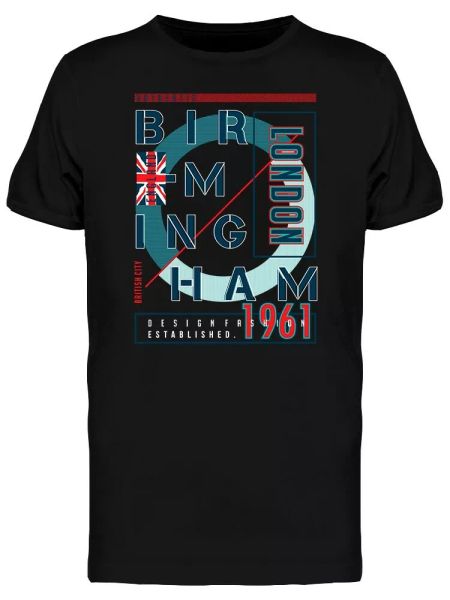 

Birmingham 1961 Typography Men's Tee -Image by Shutterstock, White;black