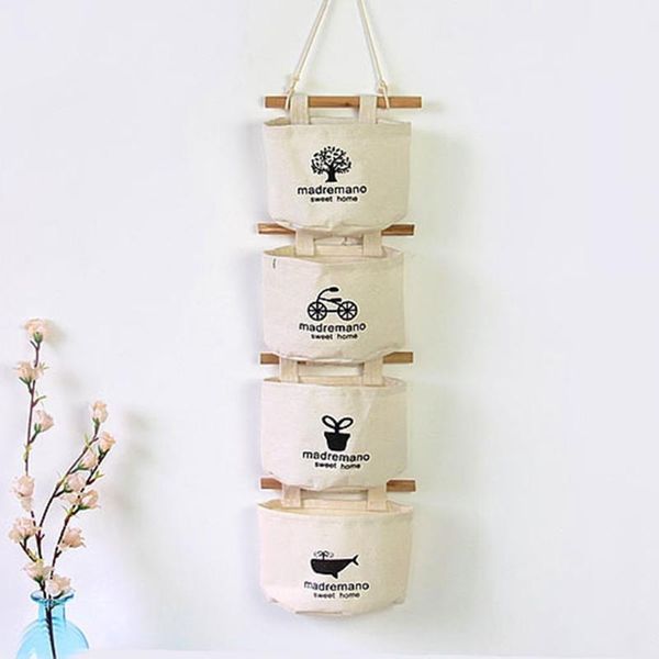 

storage bags door behind wall hanging bedside bag, nostalgic cotton bag