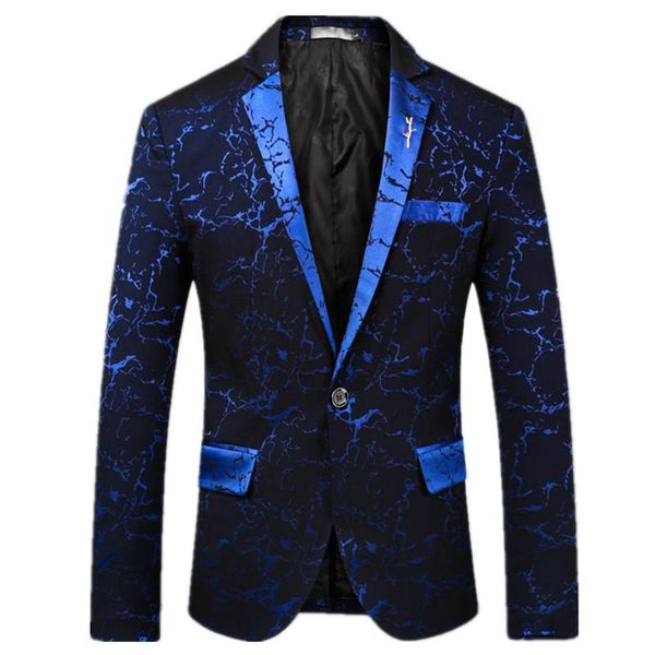 

men's suits & blazers 2021 fashion casual business flower suit / personality nightclub party blazer jacket coat bb50xz, White;black