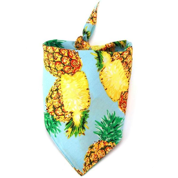 

dog collars & leashes pet decorative accessory bibs bright pineapple pattern cotton collar bandanas puppy cats scarfs triangle