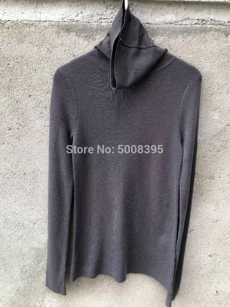 

women's sweaters [elfstyle] - fashion grey navais turtleneck wool long sleeves big stretch fitted jumper quality, White;black