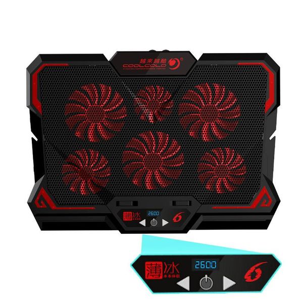 

gaming lapcooler notebook cooling pad stand silent powerful air fans 2 usb ports for pads