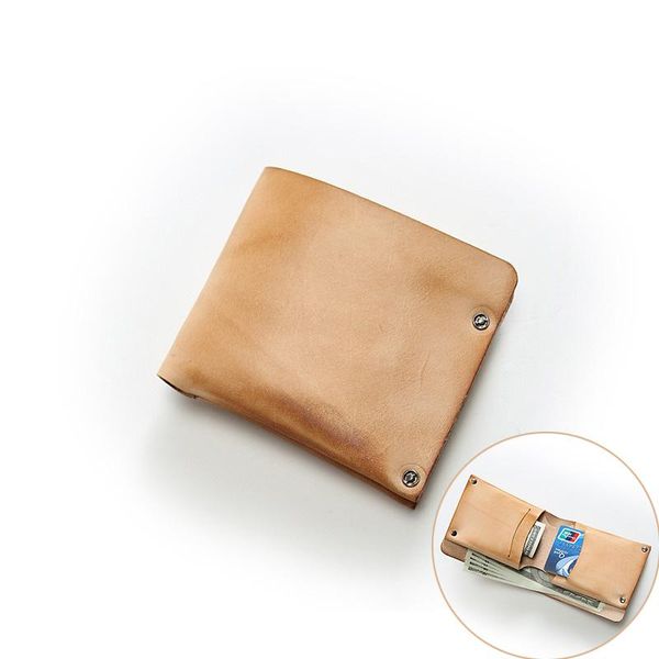 

100% all genuine leather short men and women wallet retro style nature cowhide small purse fashion money clip, Red;black
