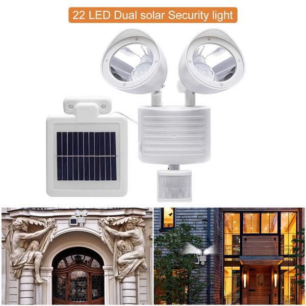 

outdoor wall lamps led 2 head solar security porch light sensor lamp lighting waterproof exterior outside garden sconces gazebo