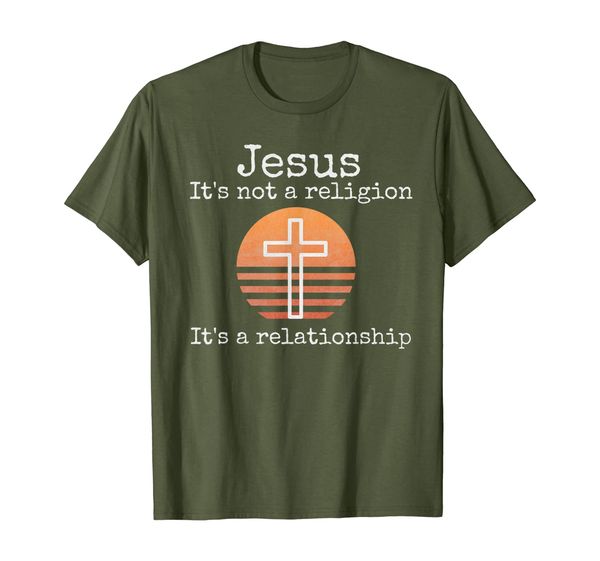 

Jesus It' not a religion It' a Relationship Vintage Cross T-Shirt, Mainly pictures
