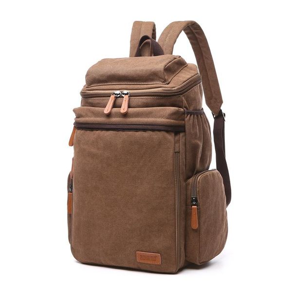

backpack one quality canvas men solid color lapbags 15.6inch superior vintage outdoor design durable trend classic