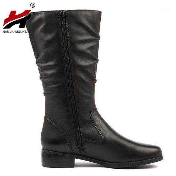 

boots nan jiu mountain 2021 woman's autumn outdoor low heel shoes fashion handmade solid color comfortable plus size 431, Black