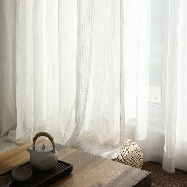 

curtain & drapes curtains for living room nordic cotton linen japanese style pastoral country home balcony voile