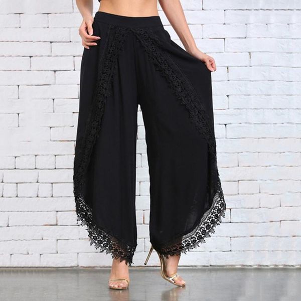 

yoga outfit 2021 oversized women's pants spring and autumn lace harem casual soft wide leg streetwear korean fashion ladies pantalon