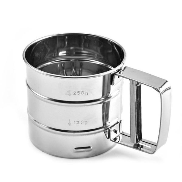 

baking & pastry tools hand-held stainless steel mesh flour sifter icing sugar shaker sieve cup shape bakeware