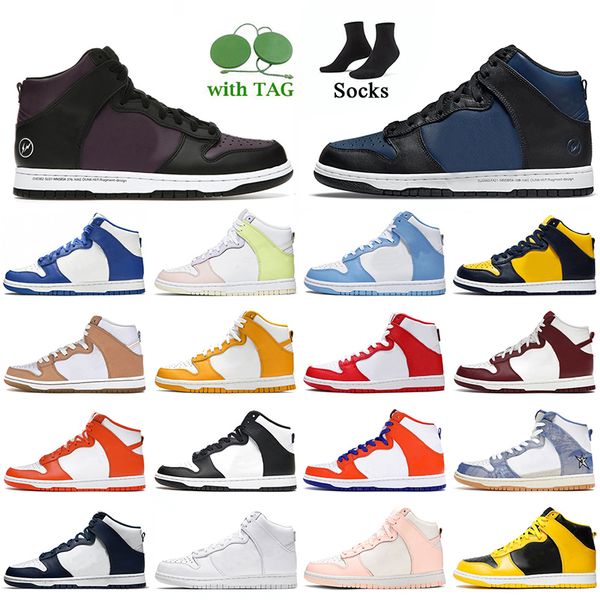 

wholesale sb high running shoes womens mens skateboard trainers sneakers university blue black white midnight navy kentucky project unicorn