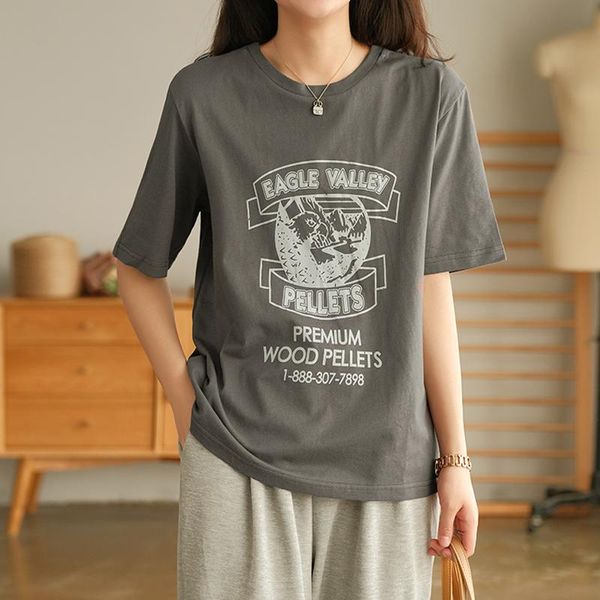 

women's t-shirt women t shirt letters print casual 100% cotton o neck short sleeve for summer tees b04291204, White
