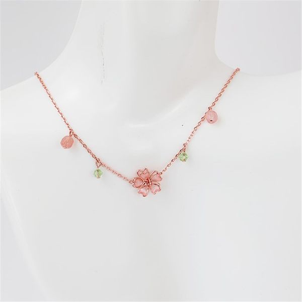 

cherry blossom tassel pendant for japanese forest girls chokers, Golden;silver