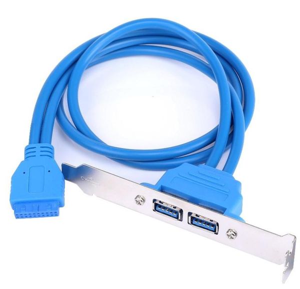 

50cm baffle adapter 20 pin to dual usb3.0 extension cable audio cables & connectors