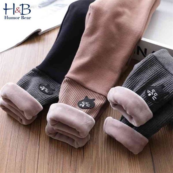

girls trousers children's winter clothes double-layer thickened+velvet leggings warm stitching threaded pants 210611, Blue
