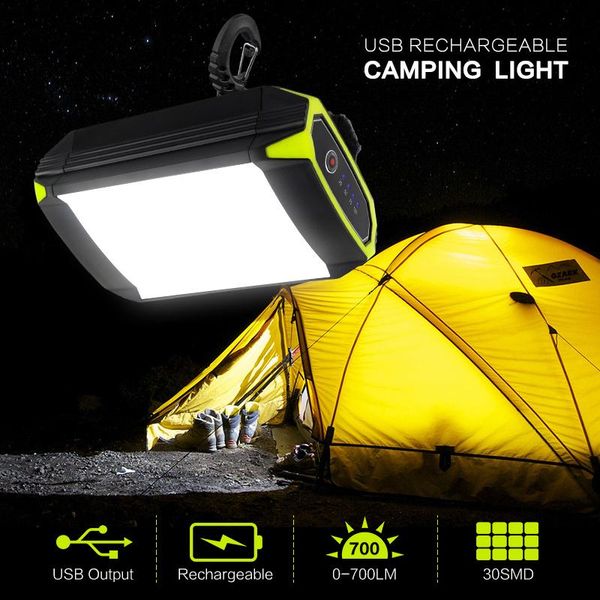 

flasher mobile power bank usb port camping tent light outdoor portable hanging lamp 30 leds lantern lanterns