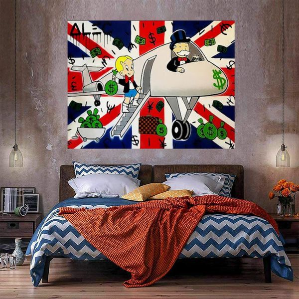 UK Airplane Enorme pittura a olio su tela Home Decor Handcrafts / HD Print Wall Art Immagini La personalizzazione è accettabile 21060139