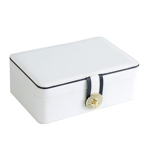 

jewelry pouches, bags button pu leather travel boxes for women girls portable box storage earrings necklaces, Pink;blue