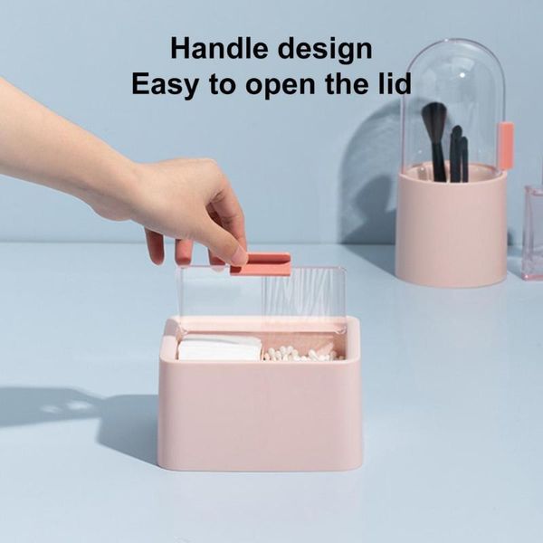 

eyebrow tools & stencils multifunction widely use cosmetic storage box deskcotton pad case for bedroom