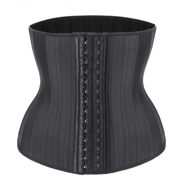 

women's shapers good quality high compression tummy firm control 25 steel boned slimming girdle corset ladies latex waist trainers cinc, Black;white
