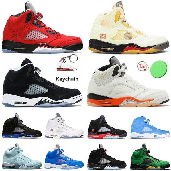 

jorden airs basketball shoes men 5s jumpman raging red jorden5s orange blaze white off cement metallic blue suede sports sneakers trainers s