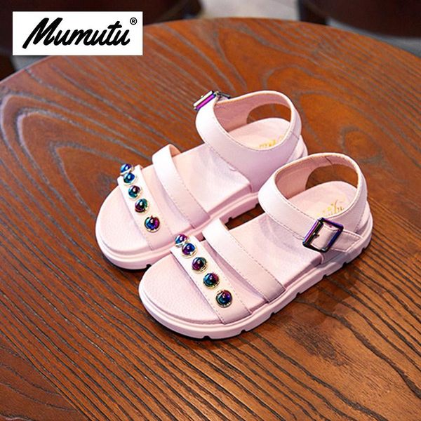 

summer shoes dress casual breathable light anti-wear lovely classical cushioning hook&loop girls scandals mm1572 sandals, Black;red