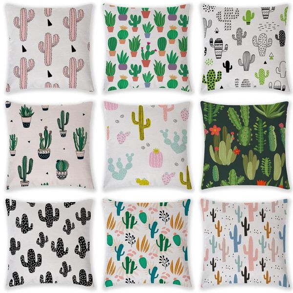 

cushion/decorative pillow 2021tropical plants case polyester decorative pillowcases green leaves throw case45*45