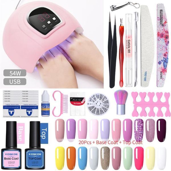 

10/18/20 glitter sequin colors nail set manicures 54w dryer gel polish basic tools1