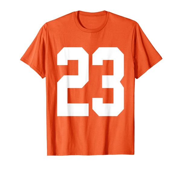 

number 23 jersey style white print t-shirt, White;black
