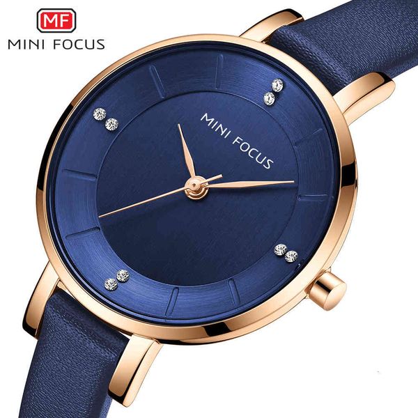 

fashion watches mini focus women's luxury inlaid with diamond waterproof japanese movement calfskin strap 0255l, Slivery;brown