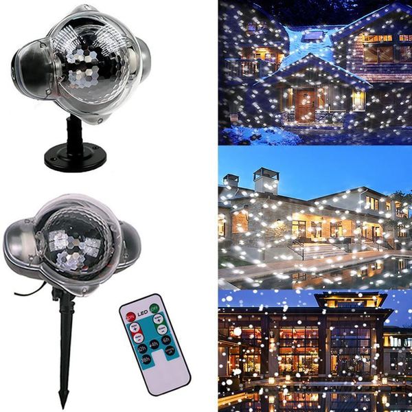 

mini snow light christmas projection lamp laser lawn white point color garden lamps