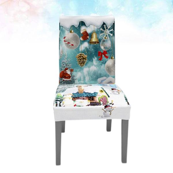 

christmas style chair seat slipcover elastic printing cover clothes for home restaurant size covers