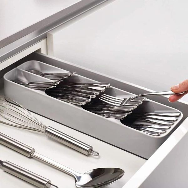 

storage bottles & jars kitchen cutlery tray knife fork separation organizer drawer box container plastic block holder