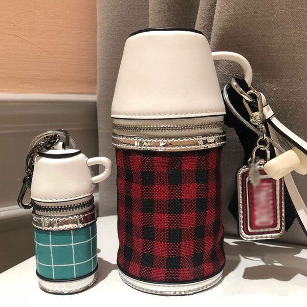 

cup drink shape cylinder women bag 2021 shoulder lattice crossbody girls cute handbag and purses bags