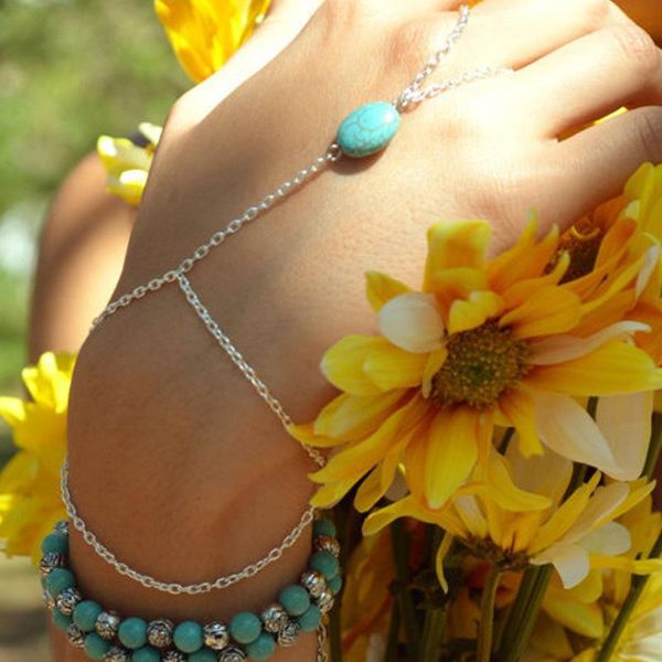 

link, chain women's green bead bracelet vintage simple butterfly charm finger 2022 fashion jewelry gift, Black