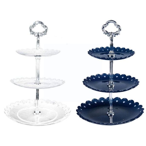 

baking & pastry tools european tray holiday party three-layer fruit plate cake self-help dish stand table decoration trays home dessert disp