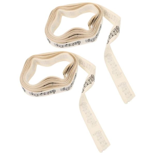 

gift wrap 2pcs symbol ribbons cotton cake party package belts (beige)