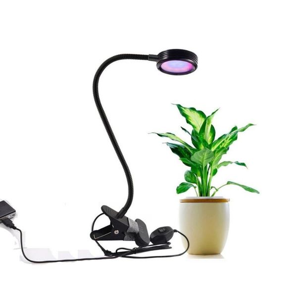 

grow light bulb prodeli 360 degree adjustable 8w red and blue full spectrum led plant spot lights with 2 level dimmable