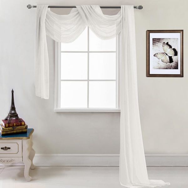 

curtain & drapes solid tulle sheer window curtains for living room the bedroom modern voile organza fabric multicolor