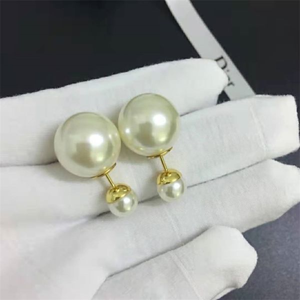 

70% off outlet online 2021 new letter pearl earrings for women, Golden