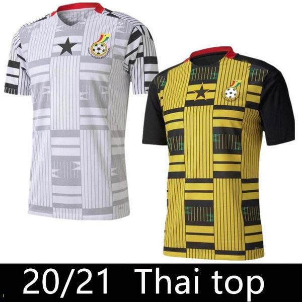 

2020-21 ghana soccer jersey 2021 #9 j.ayew thomas shirt mens #8 schlupp kudus home away football uniform, Black;yellow