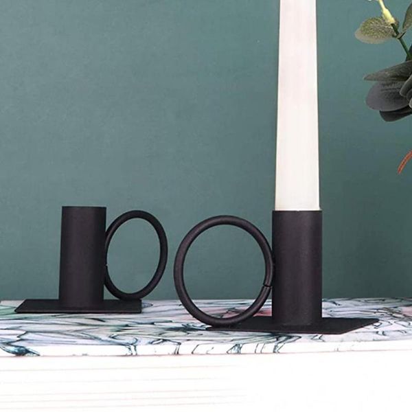 

candle holders metal iron holder simple candlestick dinner wedding table decor ornaments