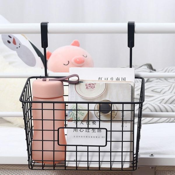 

storage baskets wrought iron hanging basket punching bathroom rack kitchen cabinet door wall